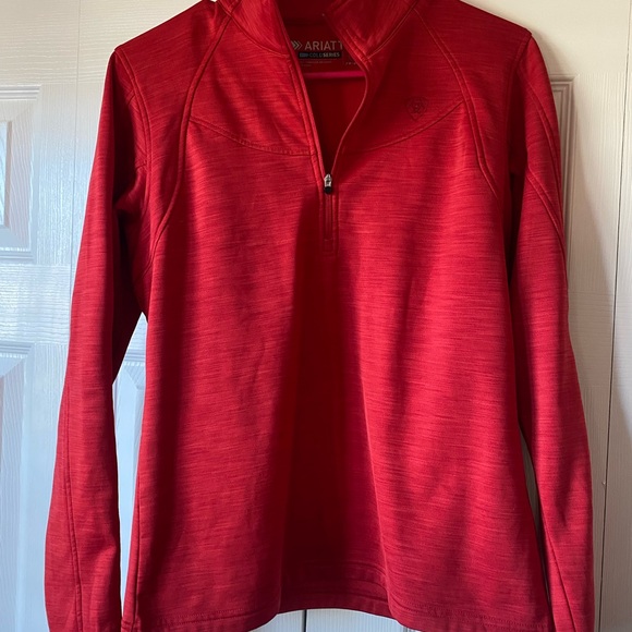 Ariat Women's Bold Red Zip-Up Pullover - Size medium Ariat Tek Cold Series - Picture 1 of 3